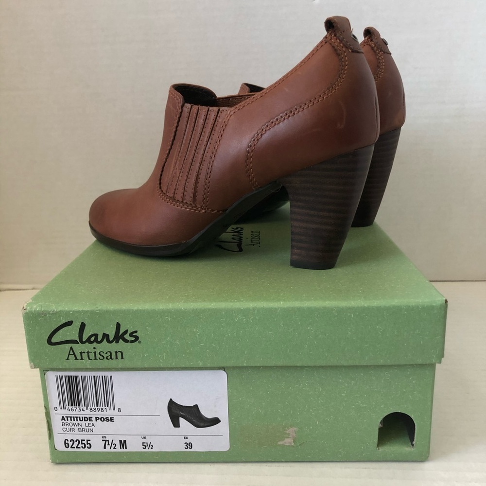 Clarks Artisan Attitude Pose Brown Leather Sz 7.5